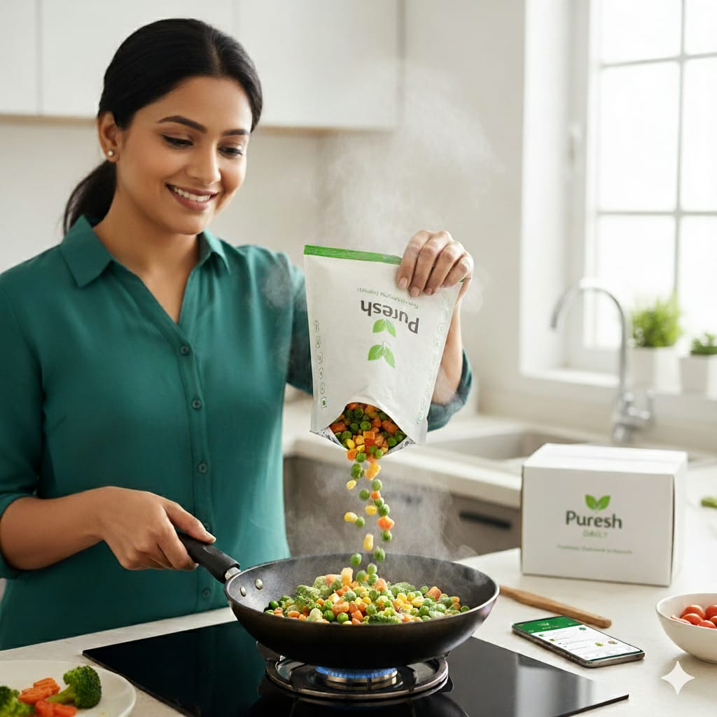 Frozen Vegetables Home Delivery in Ranchi – Freshness Made Easy with Puresh Daily